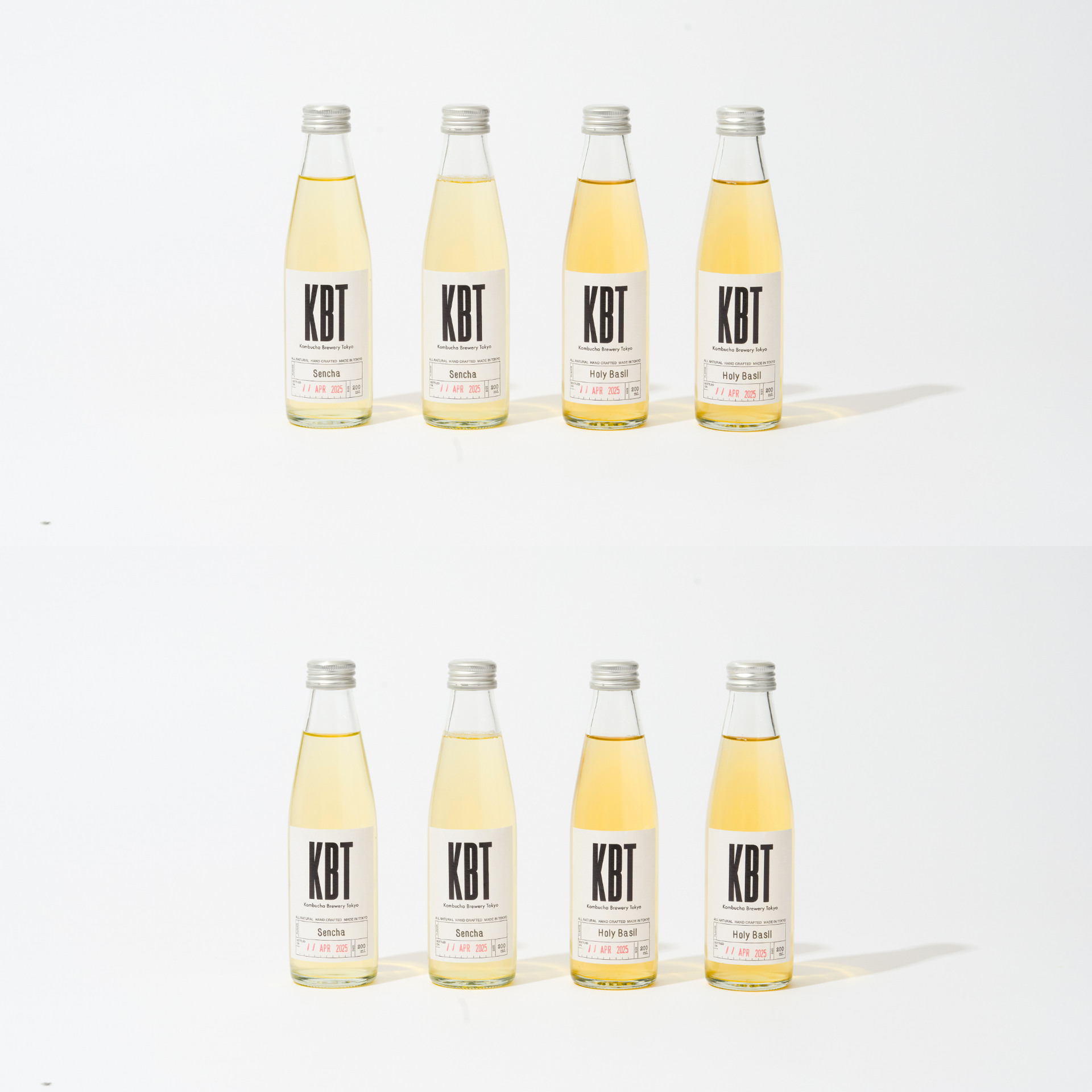ミニボトルセット｜200ml 8本（煎茶、ホーリーバジル各4本）