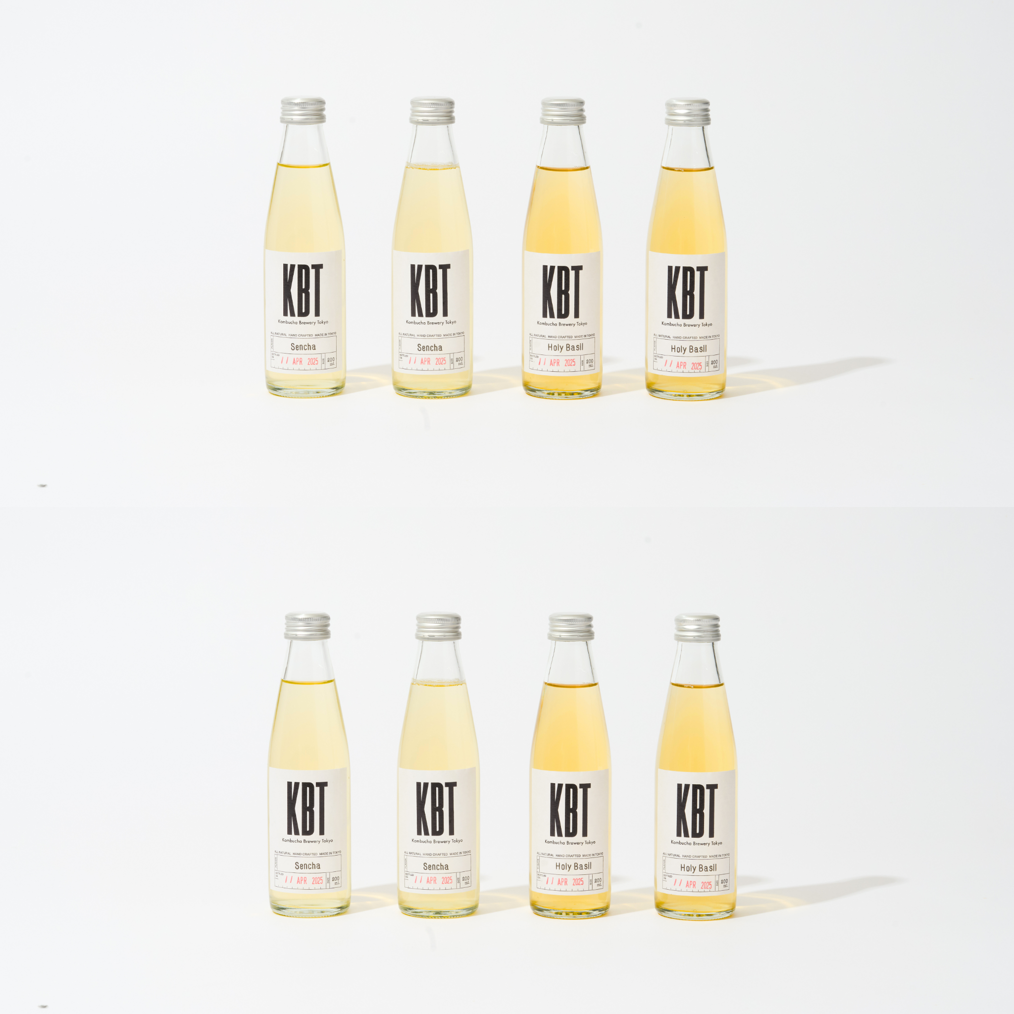 ミニボトルセット｜200ml 8本（煎茶、ホーリーバジル各4本）※現在は王冠瓶仕様